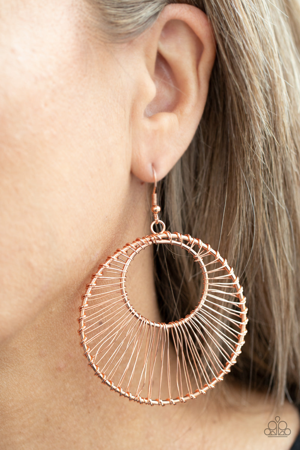Paparazzi ♥ Artisan Applique - Copper ♥ Earrings