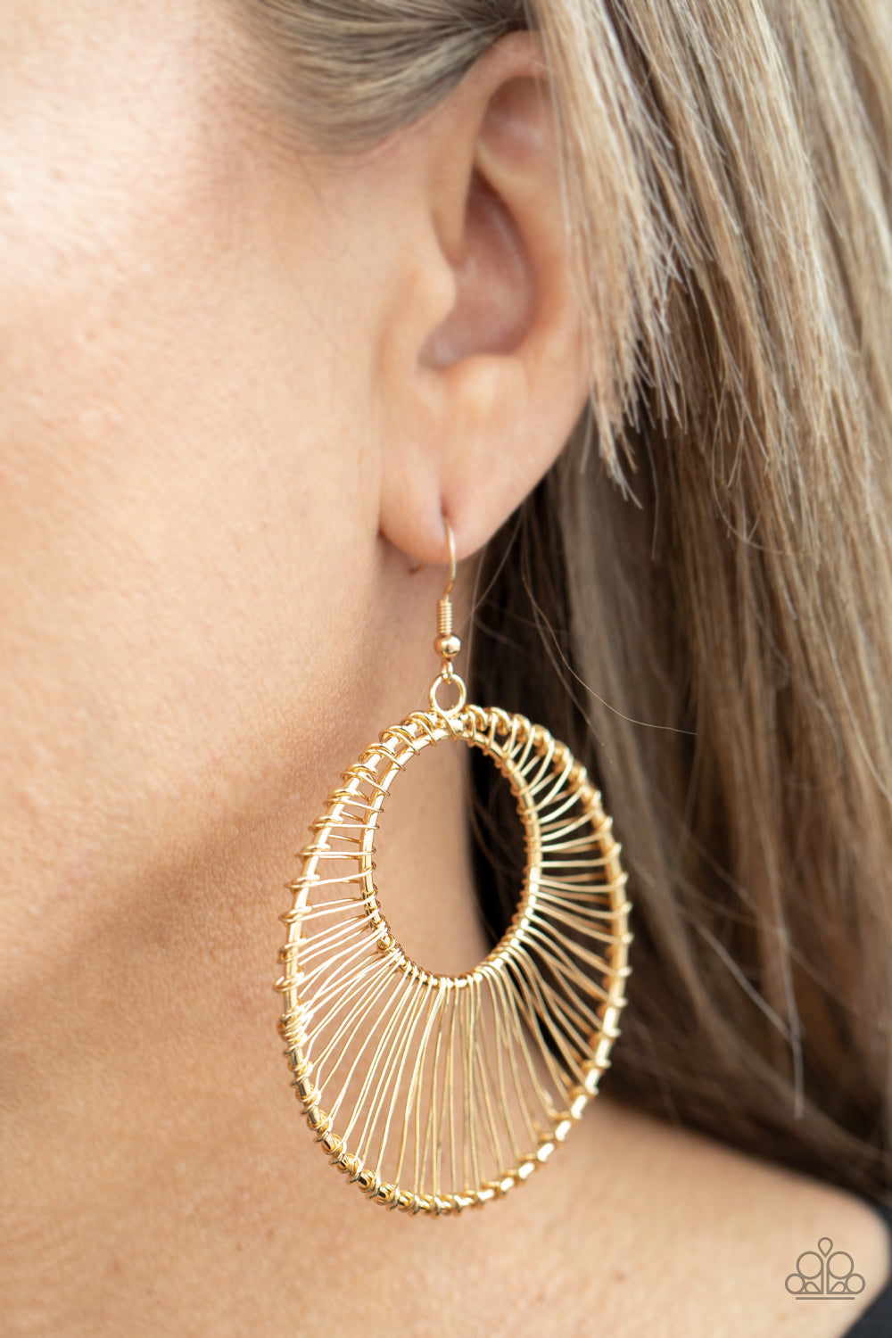 Paparazzi ♥ Artisan Applique - Gold ♥ Earrings