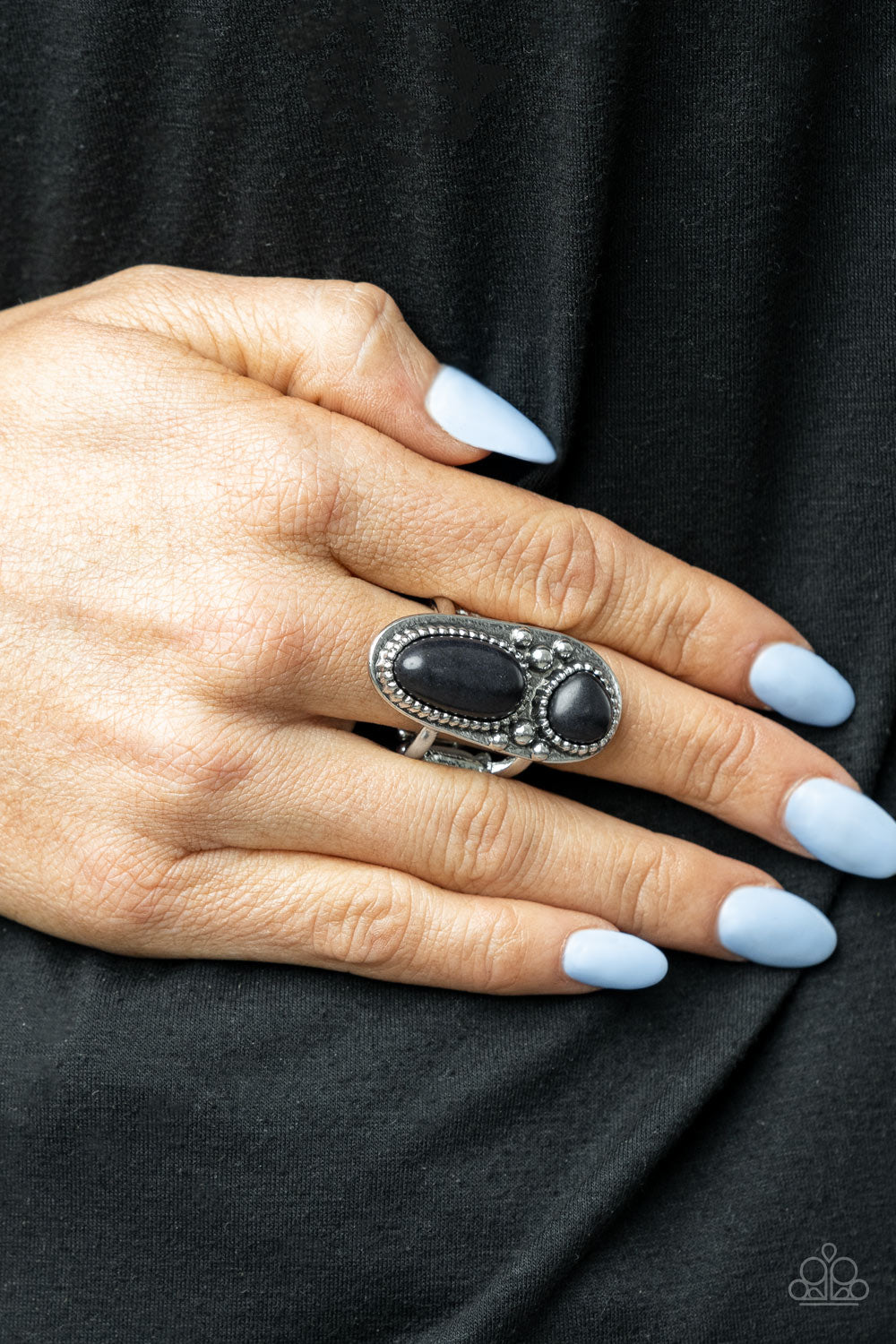 Paparazzi ♥ Magical Mesas - Black ♥ Ring