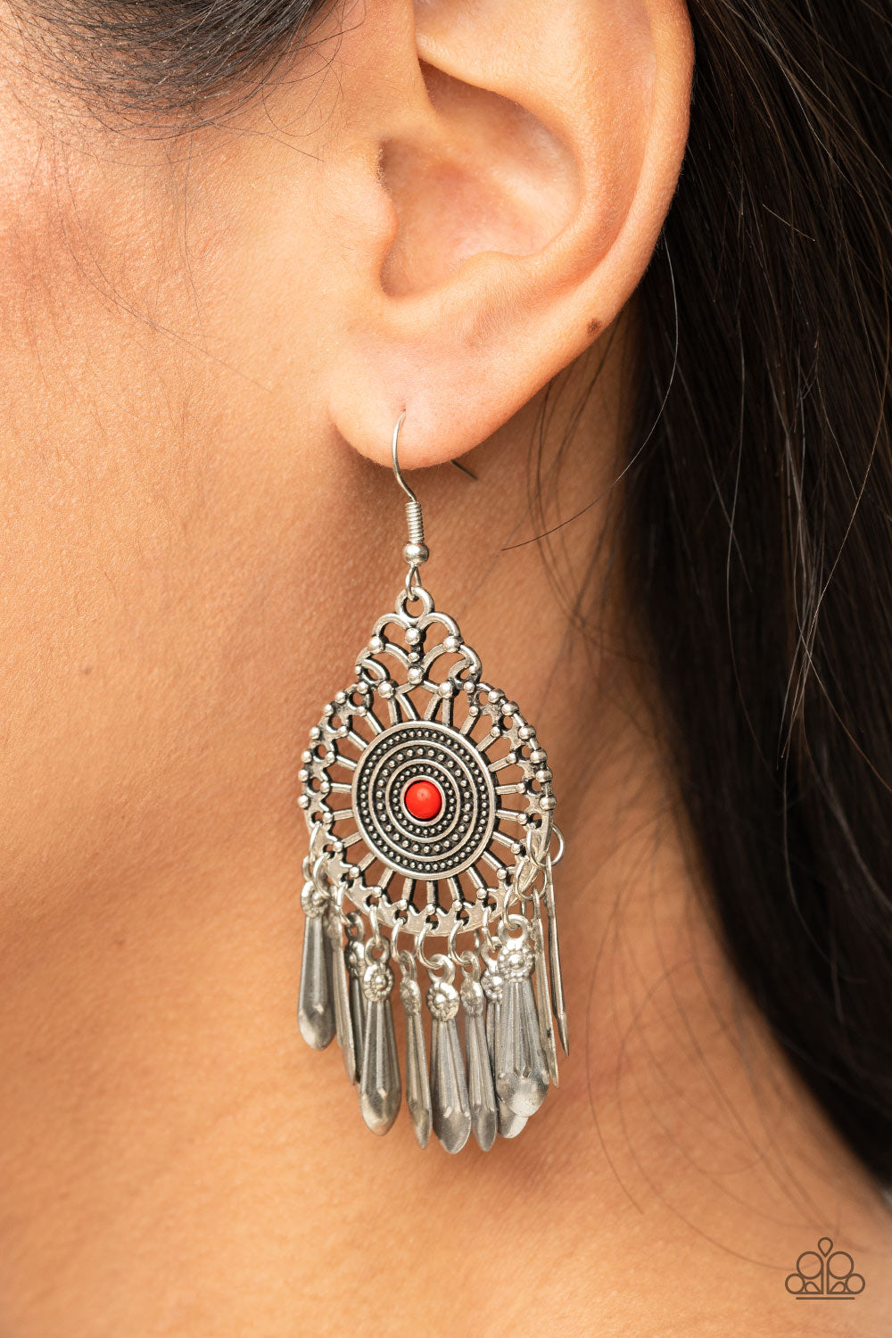 Paparazzi ♥ Dream a Little DREAMCATCHER - Red ♥ Earrings