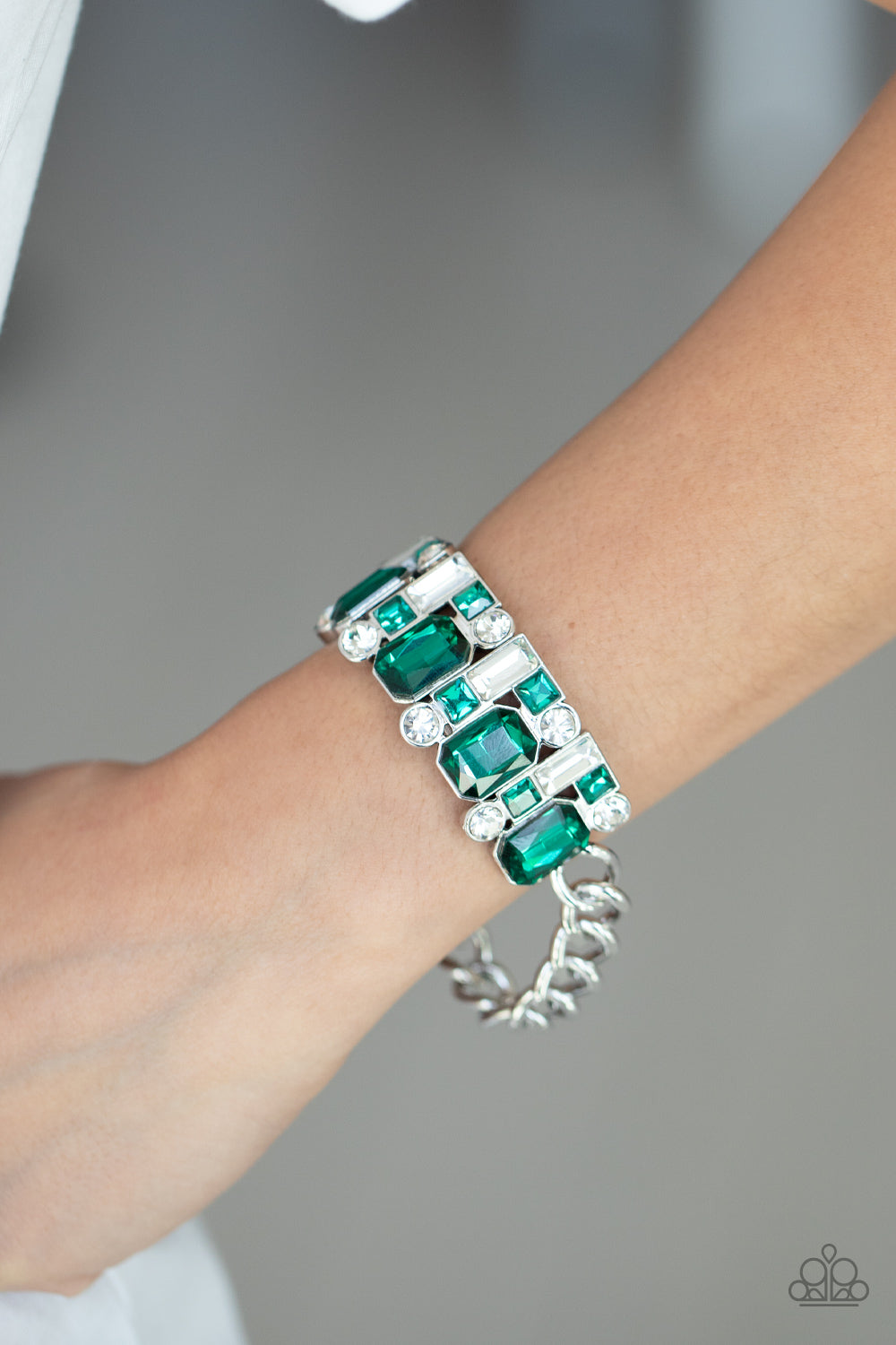 Paparazzi ♥ Urban Crest - Green ♥ Bracelet