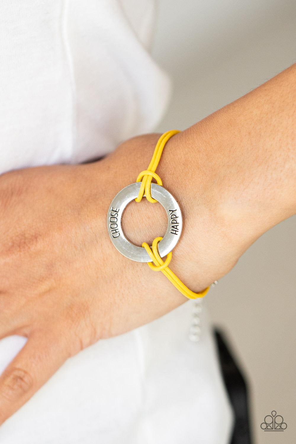 Paparazzi ♥ Choose Happy - Yellow ♥ Bracelet