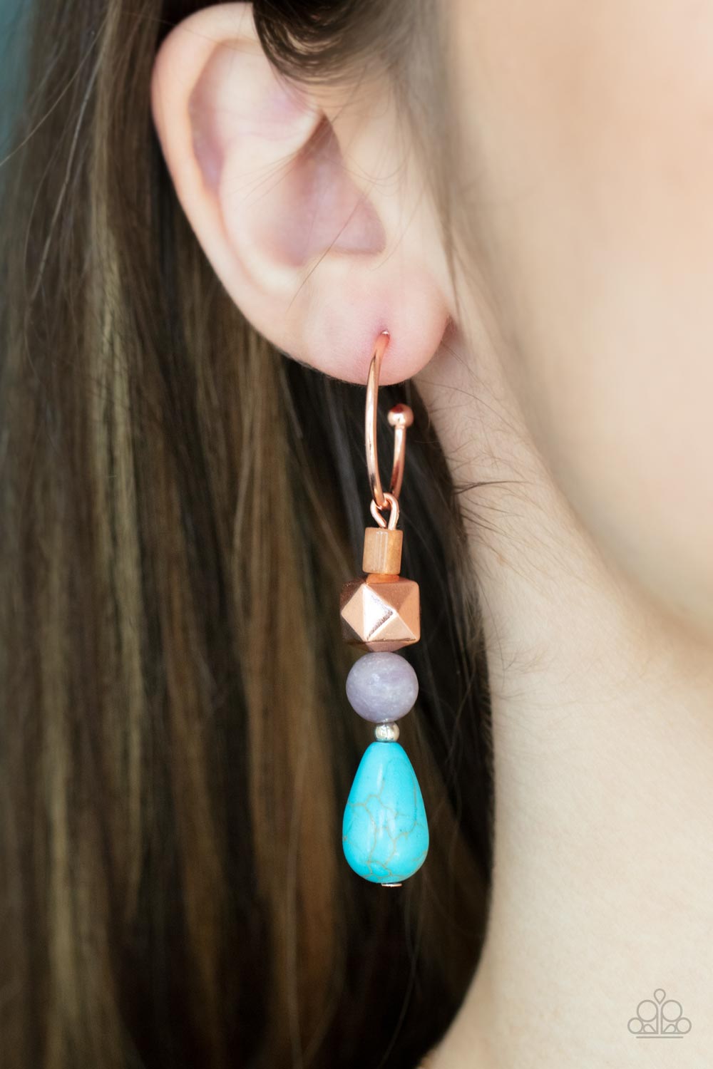 Paparazzi ♥ Boulevard Stroll - Copper ♥ Earrings