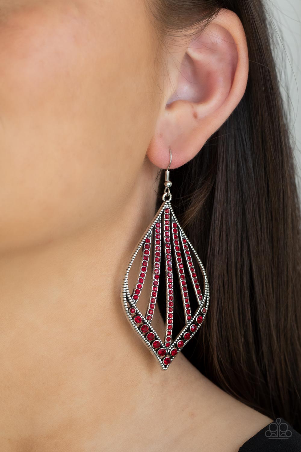 Paparazzi ♥ Showcase Sparkle - Red ♥ Earrings