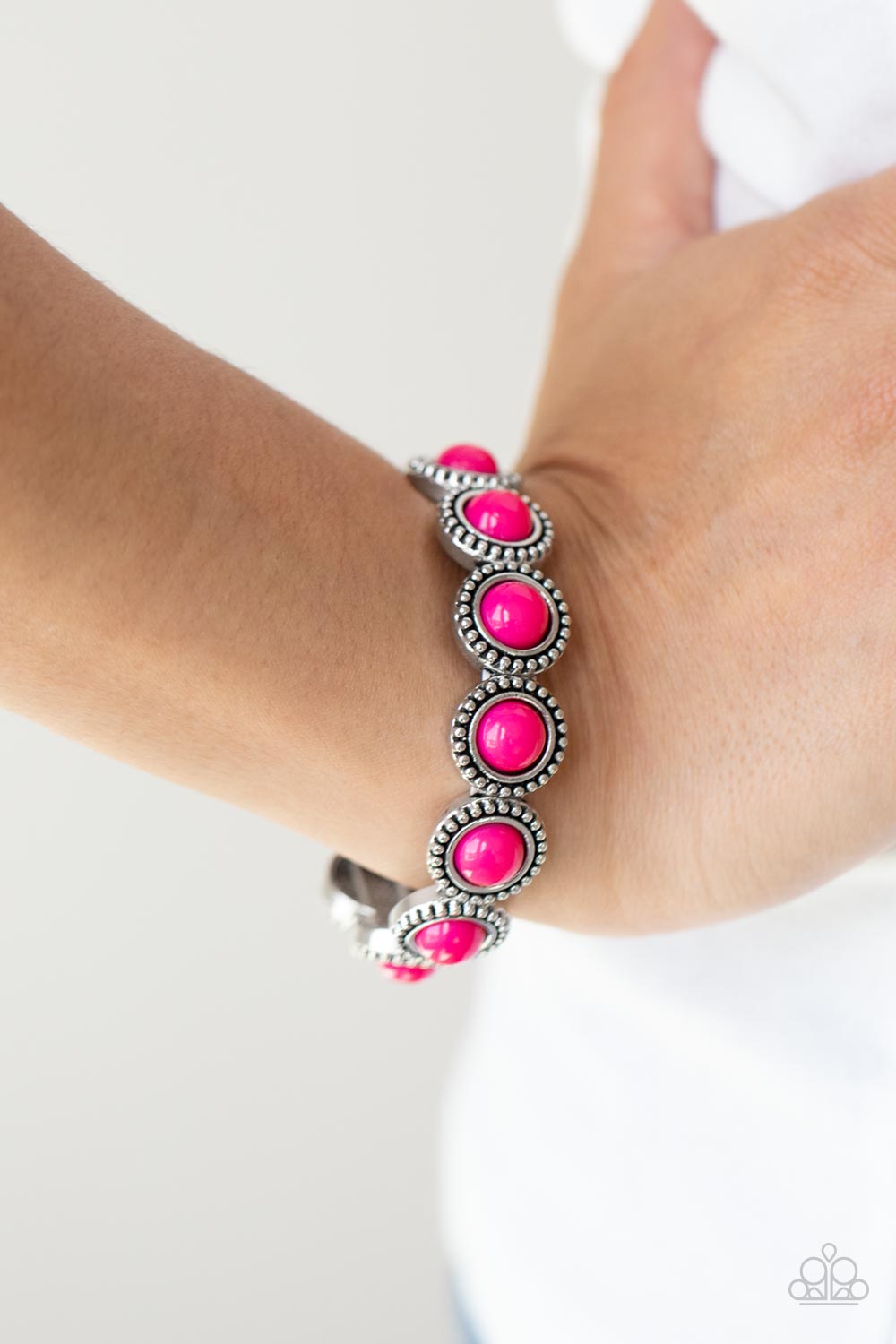 Paparazzi ♥ Polished Promenade - Pink ♥ Bracelet
