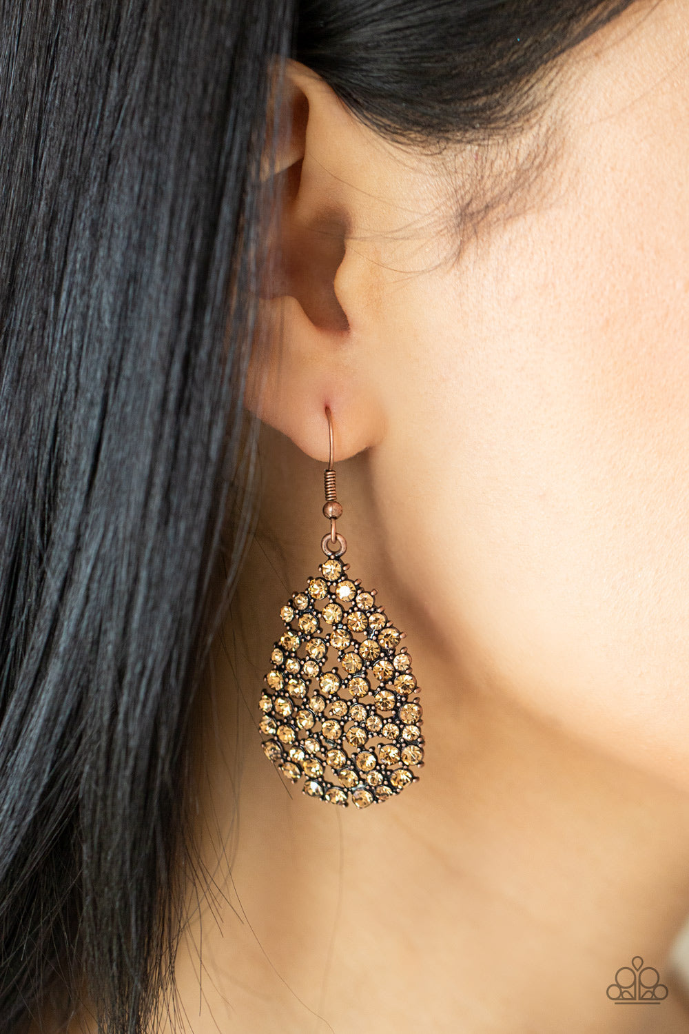 Paparazzi ♥ Daydreamy Dazzle - Copper ♥ Earrings