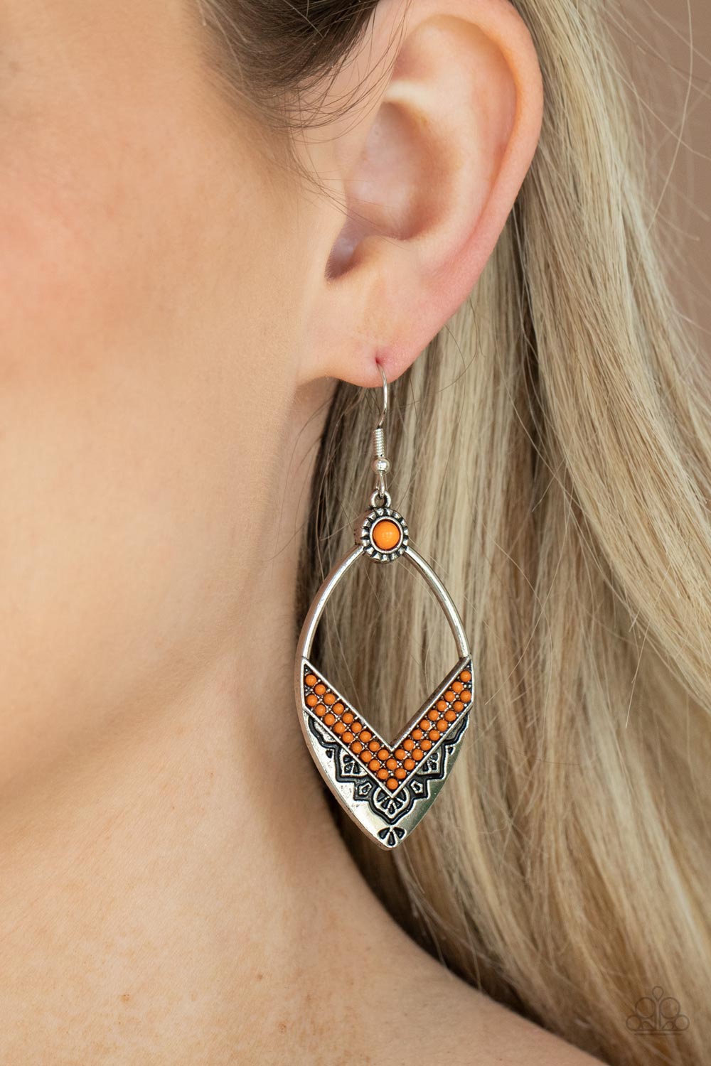 Paparazzi ♥ Indigenous Intentions - Orange ♥ Earrings