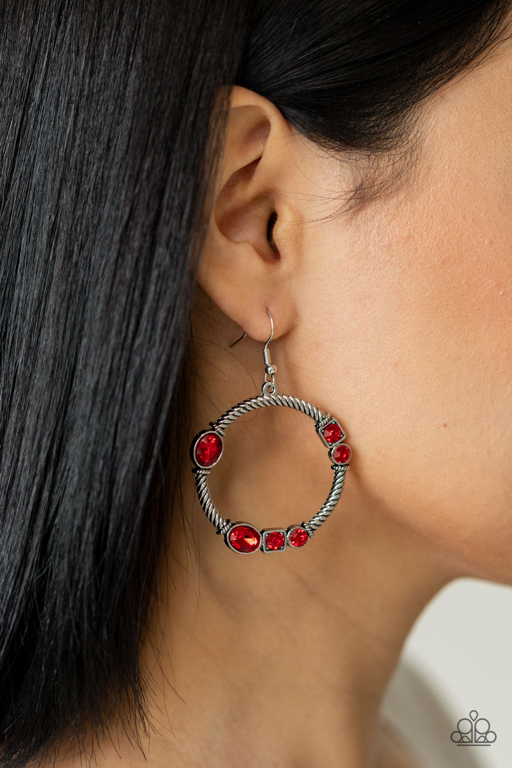 Paparazzi ♥ Glamorous Garland - Red ♥ Earrings