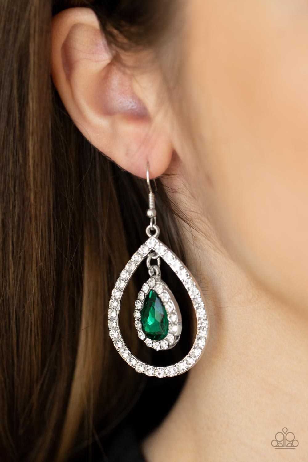 Paparazzi ♥ Blushing Bride - Green ♥ Earrings