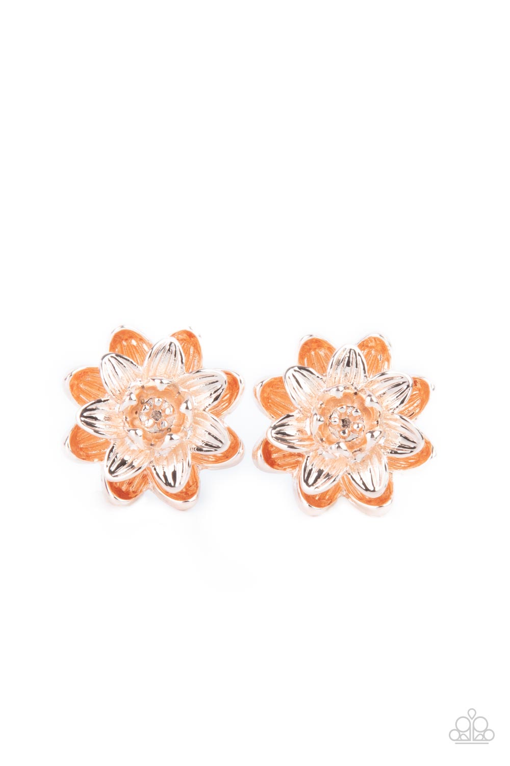 Paparazzi ♥ Water Lily Love - Rose Gold ♥ Post Earrings – LisaAbercrombie