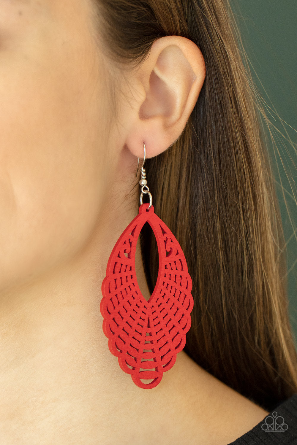 Paparazzi ♥ Tahiti Tankini - Red ♥ Earrings