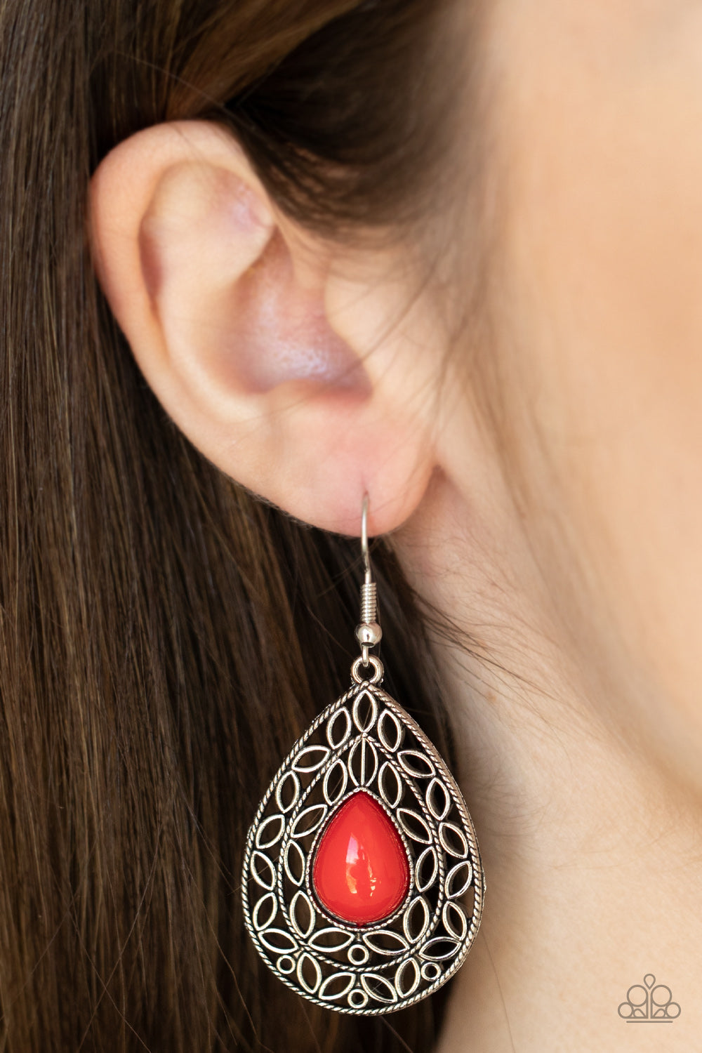 Paparazzi ♥ Fanciful Droplets - Red ♥ Earrings