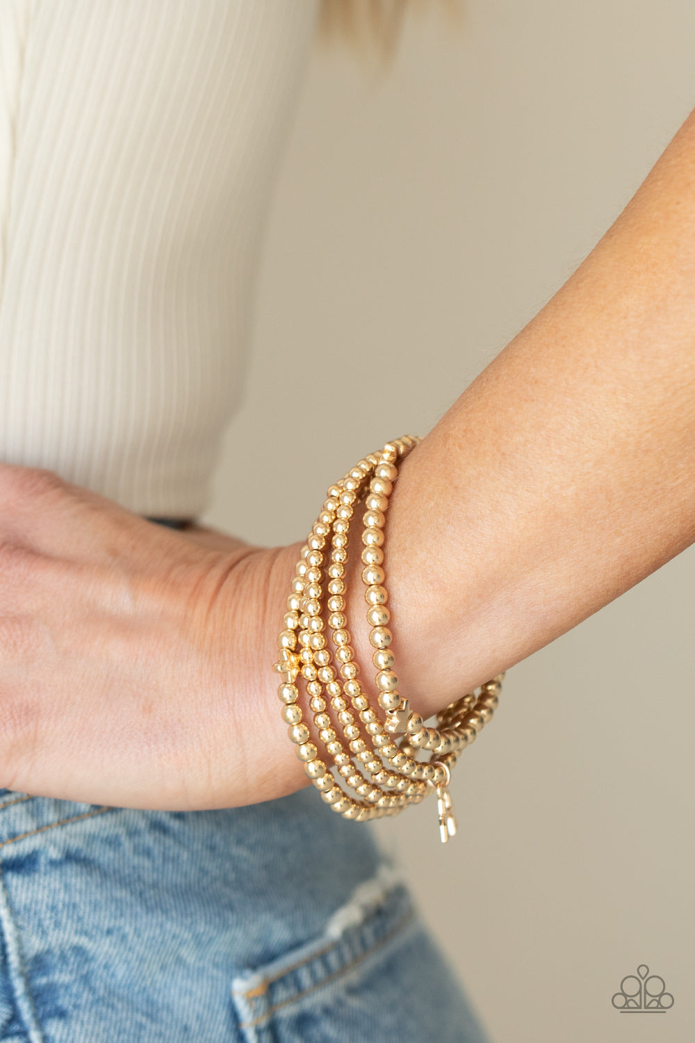 Paparazzi ♥ American All-Star - Gold ♥ Bracelet