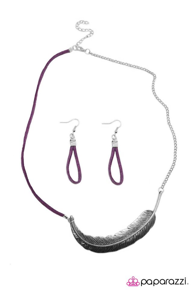 Paparazzi ♥ Airborne - Purple ♥ Necklace