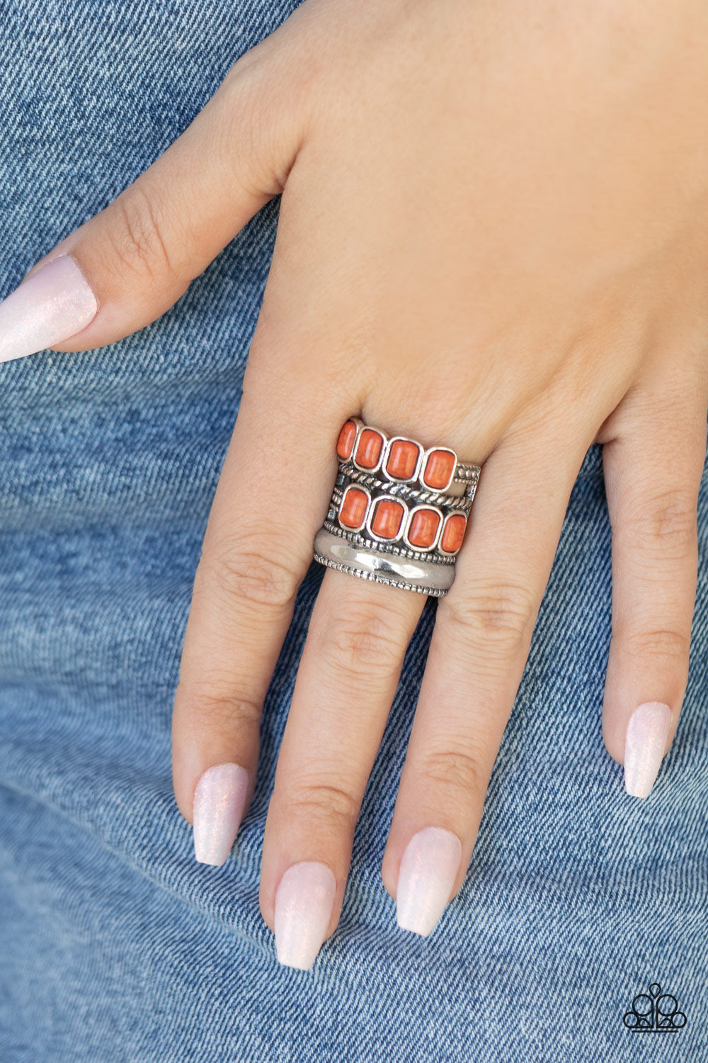 Paparazzi ♥ Mojave Monument - Orange ♥ Ring