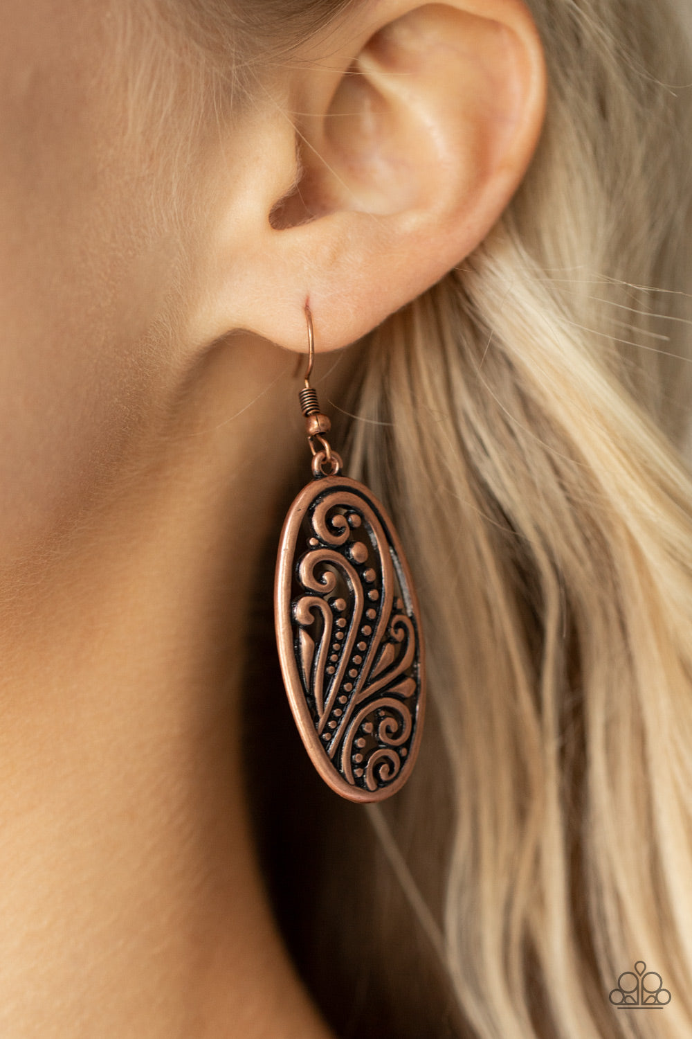 Paparazzi ♥ High Tide Terrace - Copper ♥ Earrings