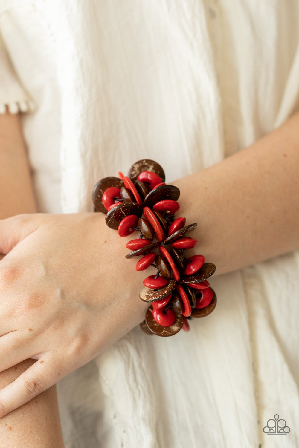 Paparazzi ♥ Caribbean Canopy - Red ♥ Bracelet