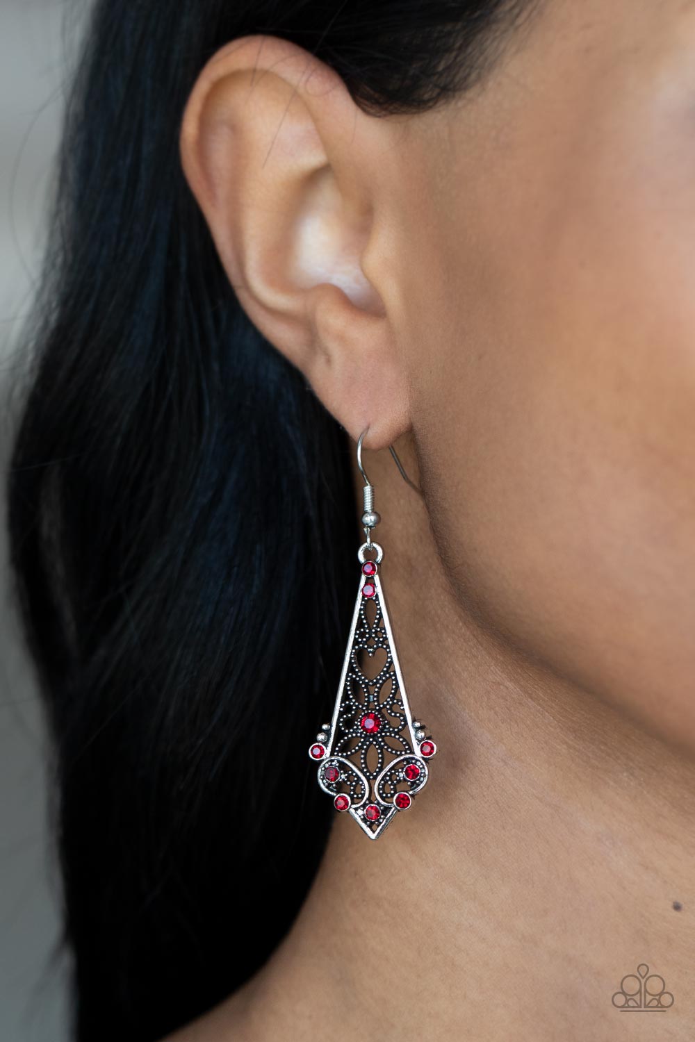 Paparazzi ♥ Casablanca Charisma - Red ♥ Earrings