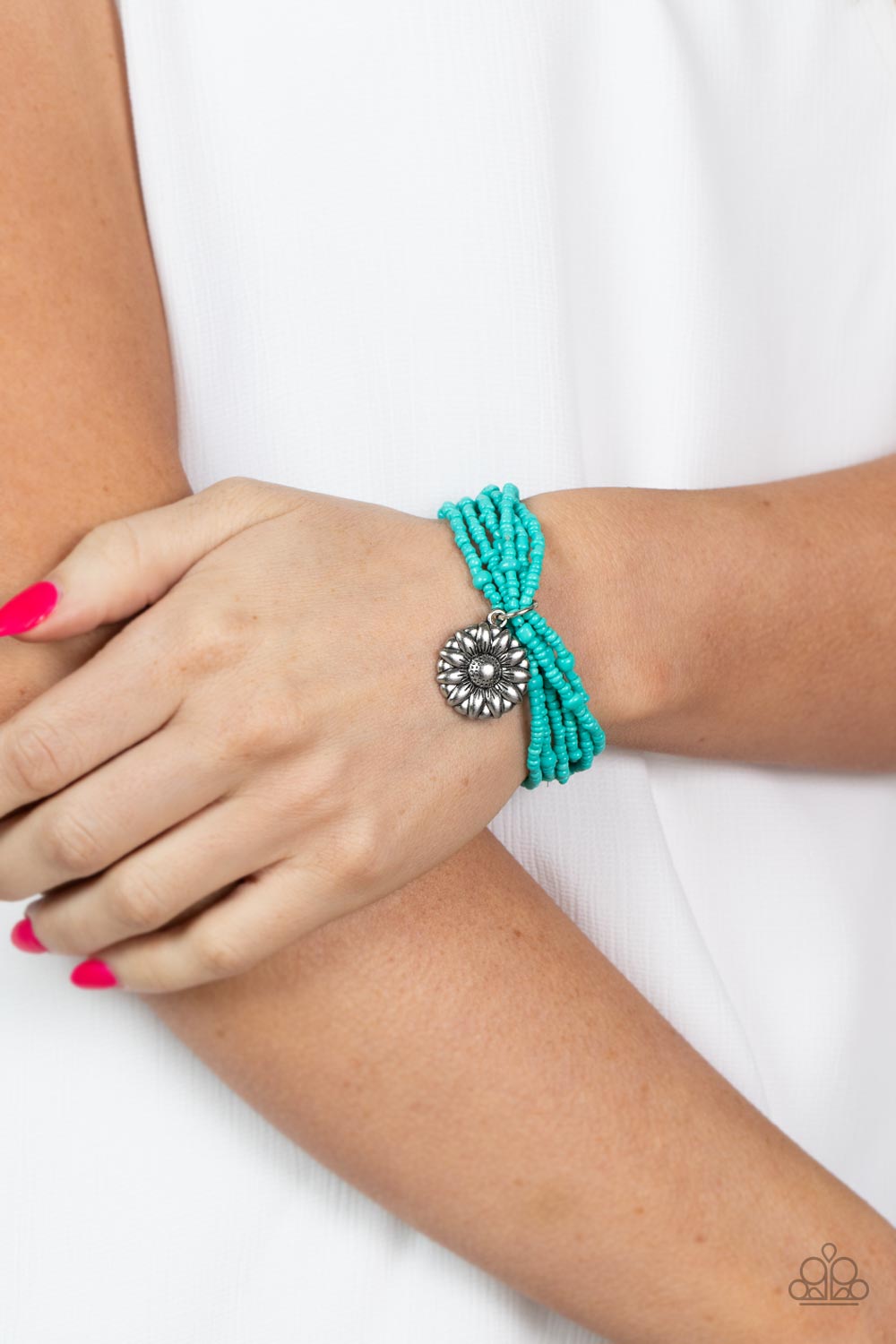 Paparazzi ♥ Badlands Botany - Blue ♥ Bracelet