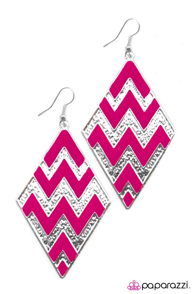 Paparazzi ♥ Last Friday Night - Pink ♥ Earrings