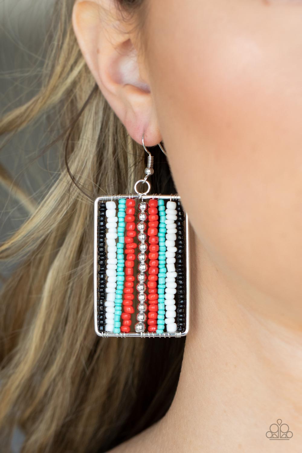 Paparazzi ♥ Beadwork Wonder - Red ♥ Earrings
