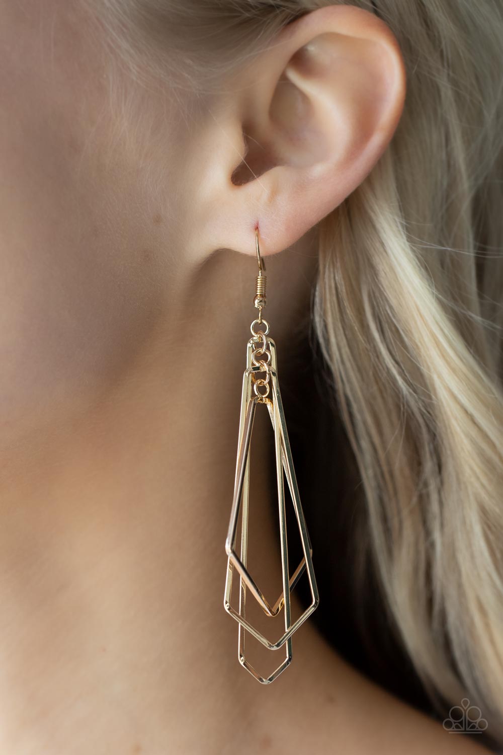 Paparazzi ♥ Shape Shifting Shimmer - Gold ♥ Earrings