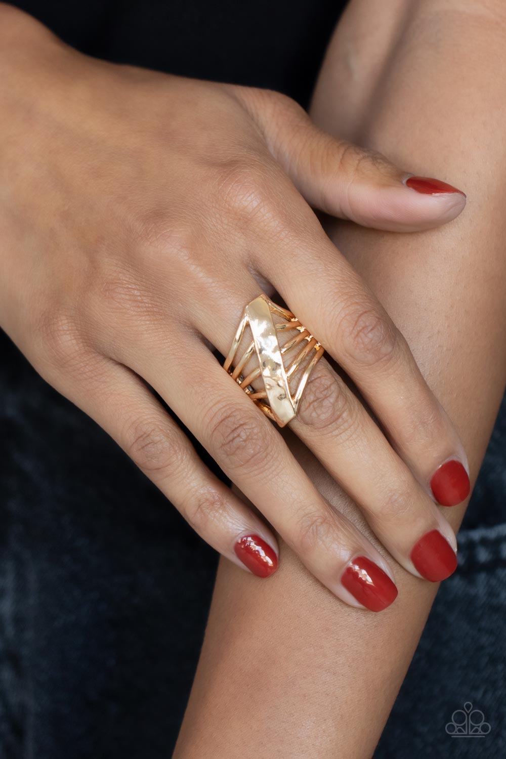 Paparazzi ♥ Encrypted Edge - Gold ♥ Ring