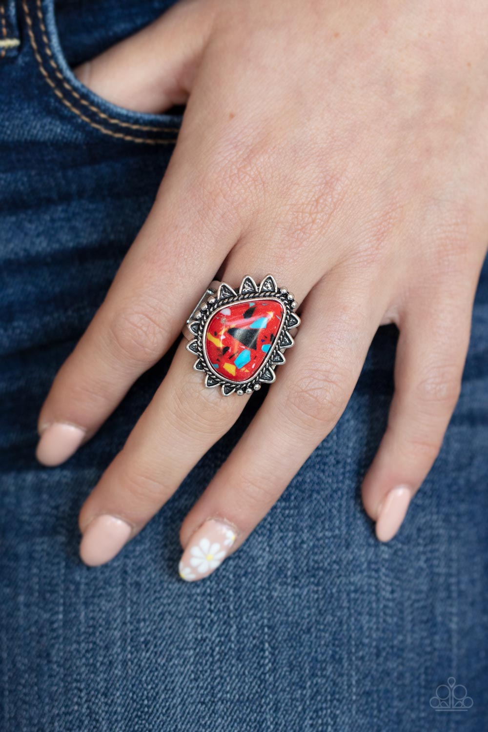 Paparazzi ♥ Adobe Sunrise - Red ♥ Ring