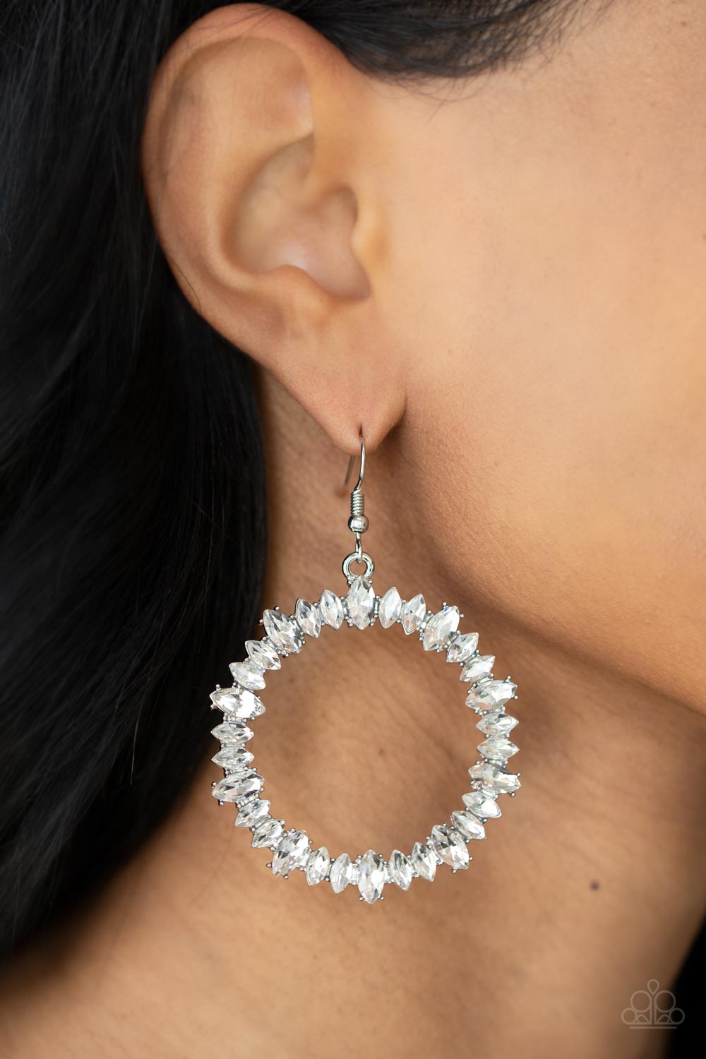 Paparazzi ♥ Glowing Reviews - White ♥ Earrings