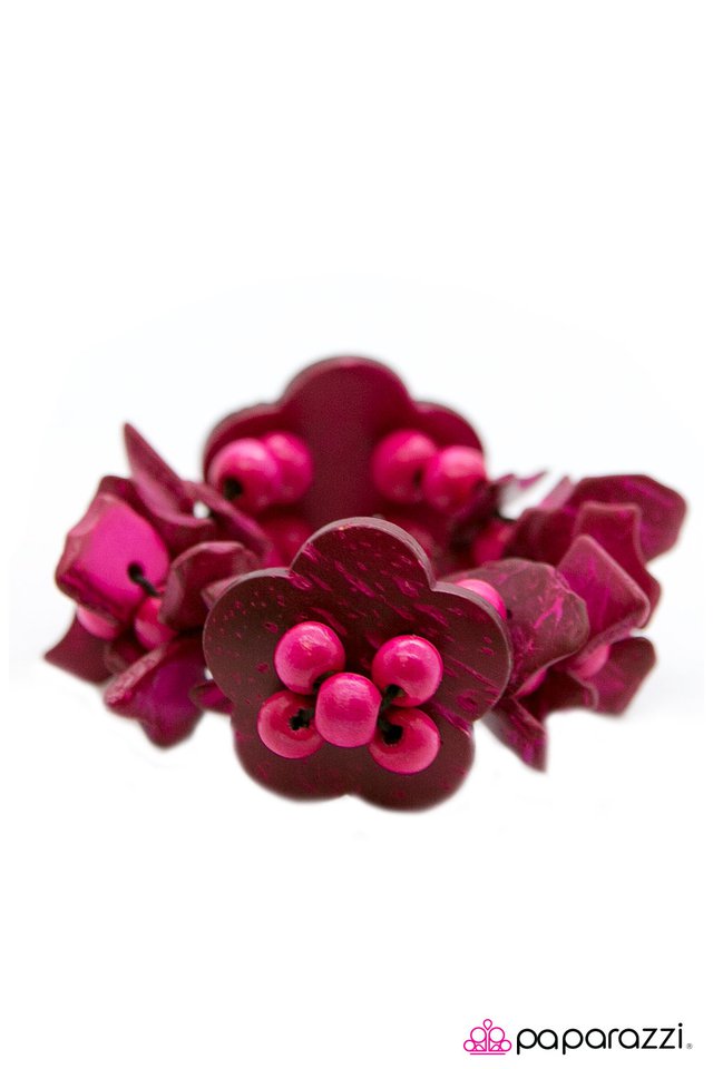 Paparazzi ♥ WOODnt Change A Thing - Pink ♥ Bracelet