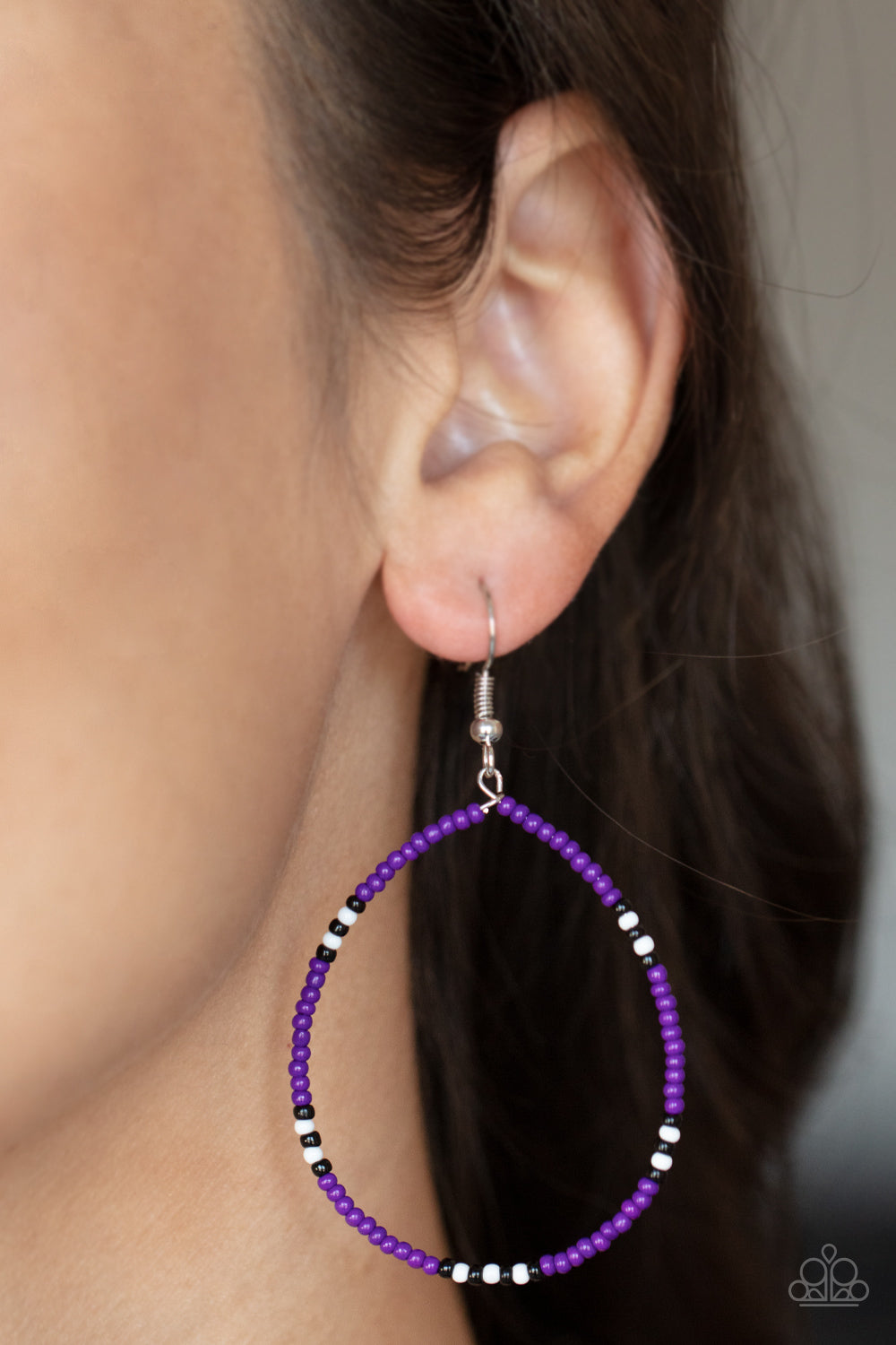 Paparazzi ♥ Keep Up The Good BEADWORK - Purple ♥ Earrings