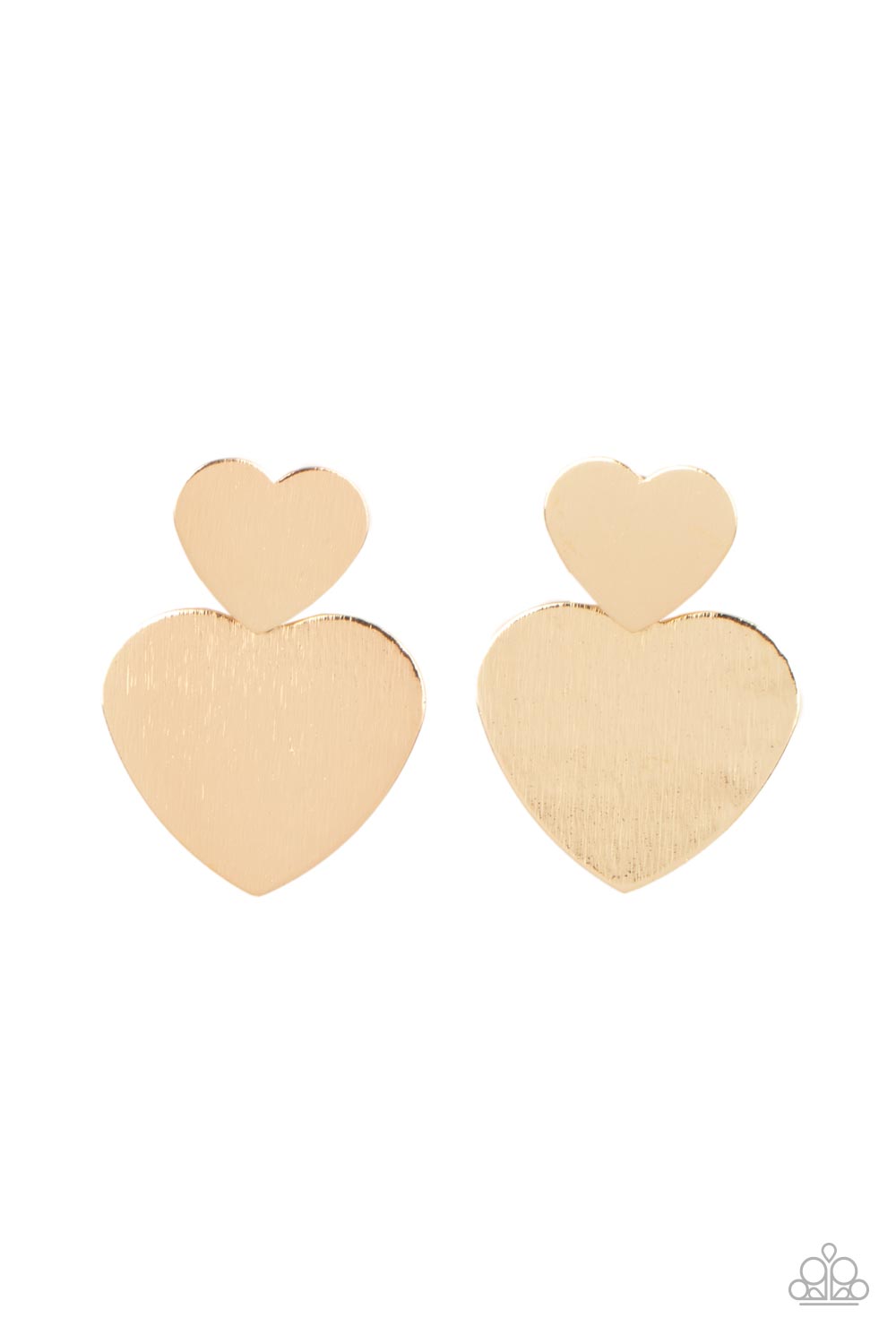 Authentic Louis Vuitton M64922 strawberry Heart Earrings Gold GP