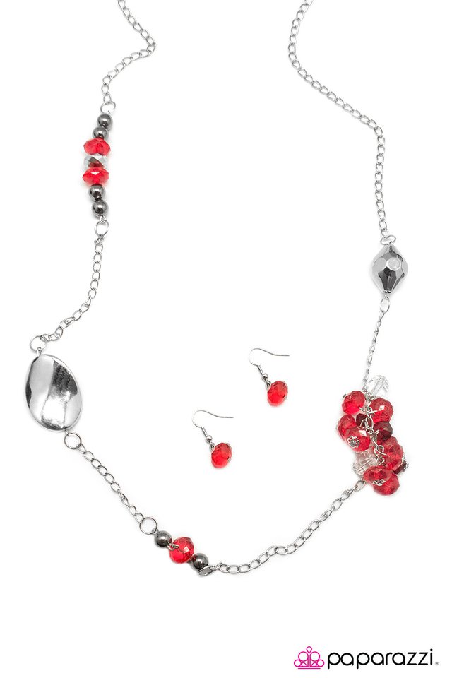 Paparazzi ♥ Otherwise Engaged - Red ♥ Necklace