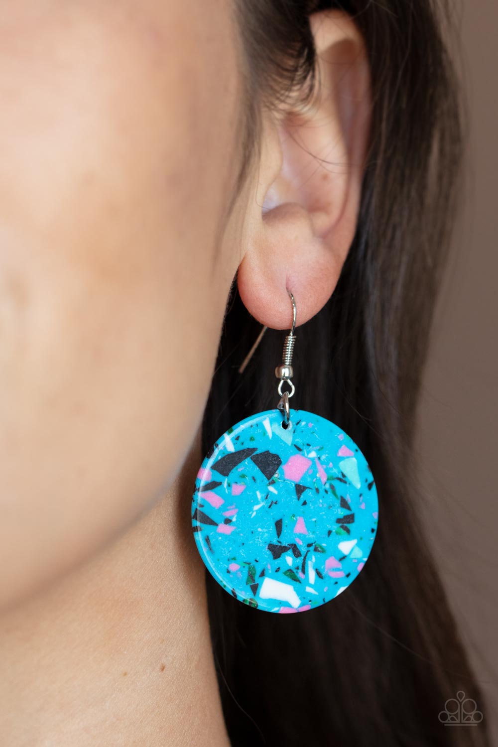 Paparazzi ♥ Tenaciously Terrazzo - Blue ♥ Earrings