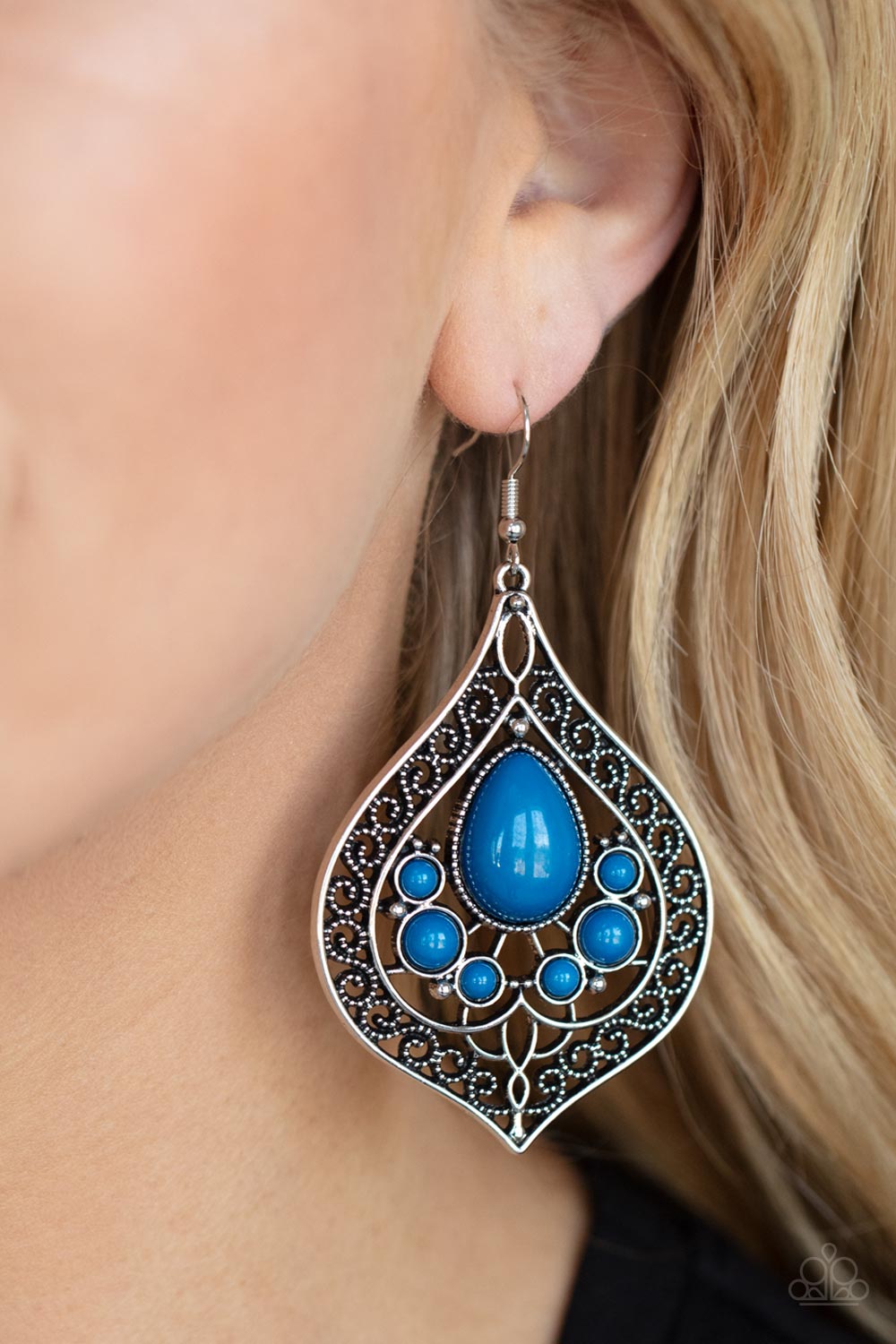 Paparazzi ♥ New Delhi Nouveau - Blue ♥ Earrings