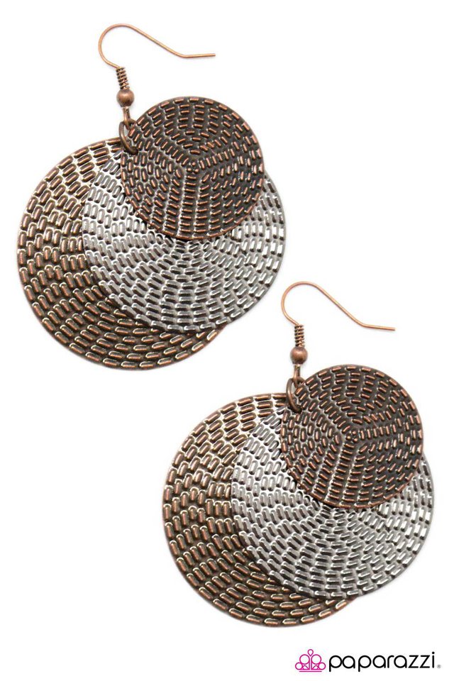 Paparazzi ♥ Turn The Beat Around - Copper ♥ Earrings