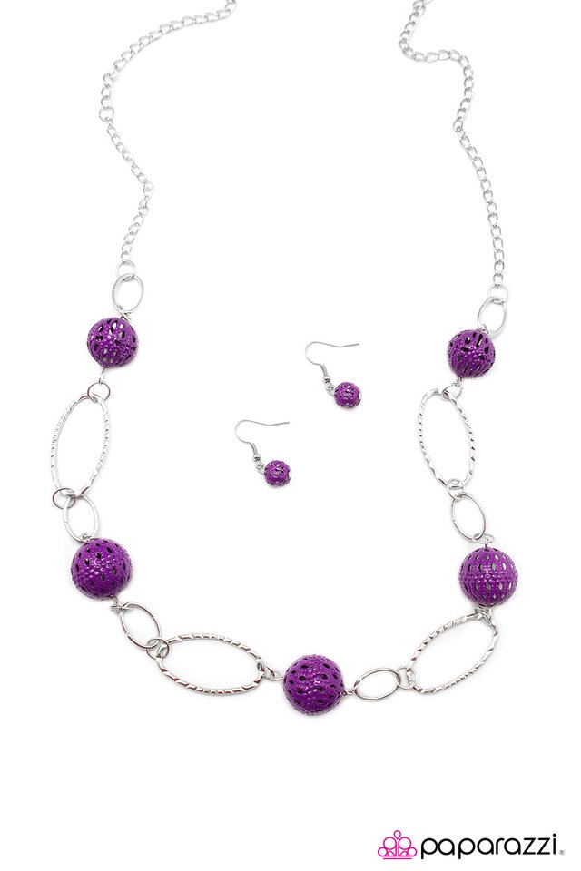 Paparazzi ♥ Having A Ball - Purple ♥ Necklace