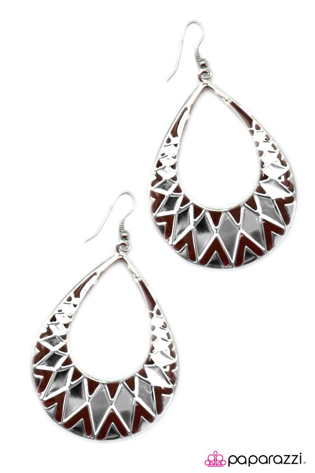 Paparazzi ♥ Shattered - Brown ♥ Earrings