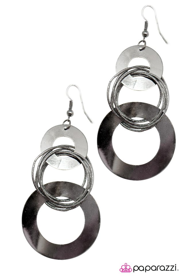 Paparazzi ♥ Zodiac - Black ♥ Earrings
