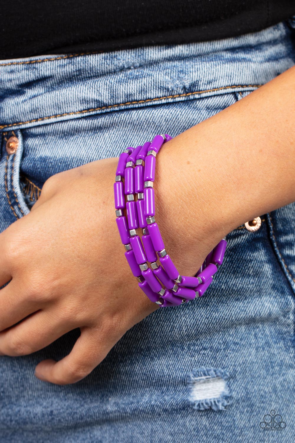 Paparazzi ♥ Radiantly Retro - Purple ♥ Bracelet