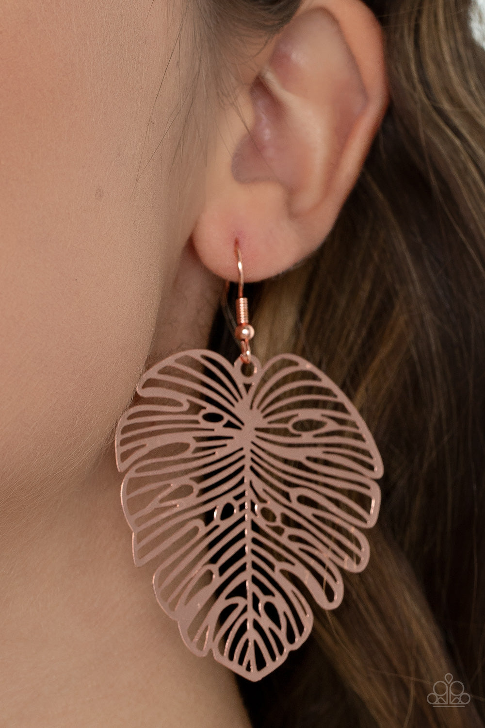 Paparazzi ♥ Palm Palmistry - Copper ♥ Earrings