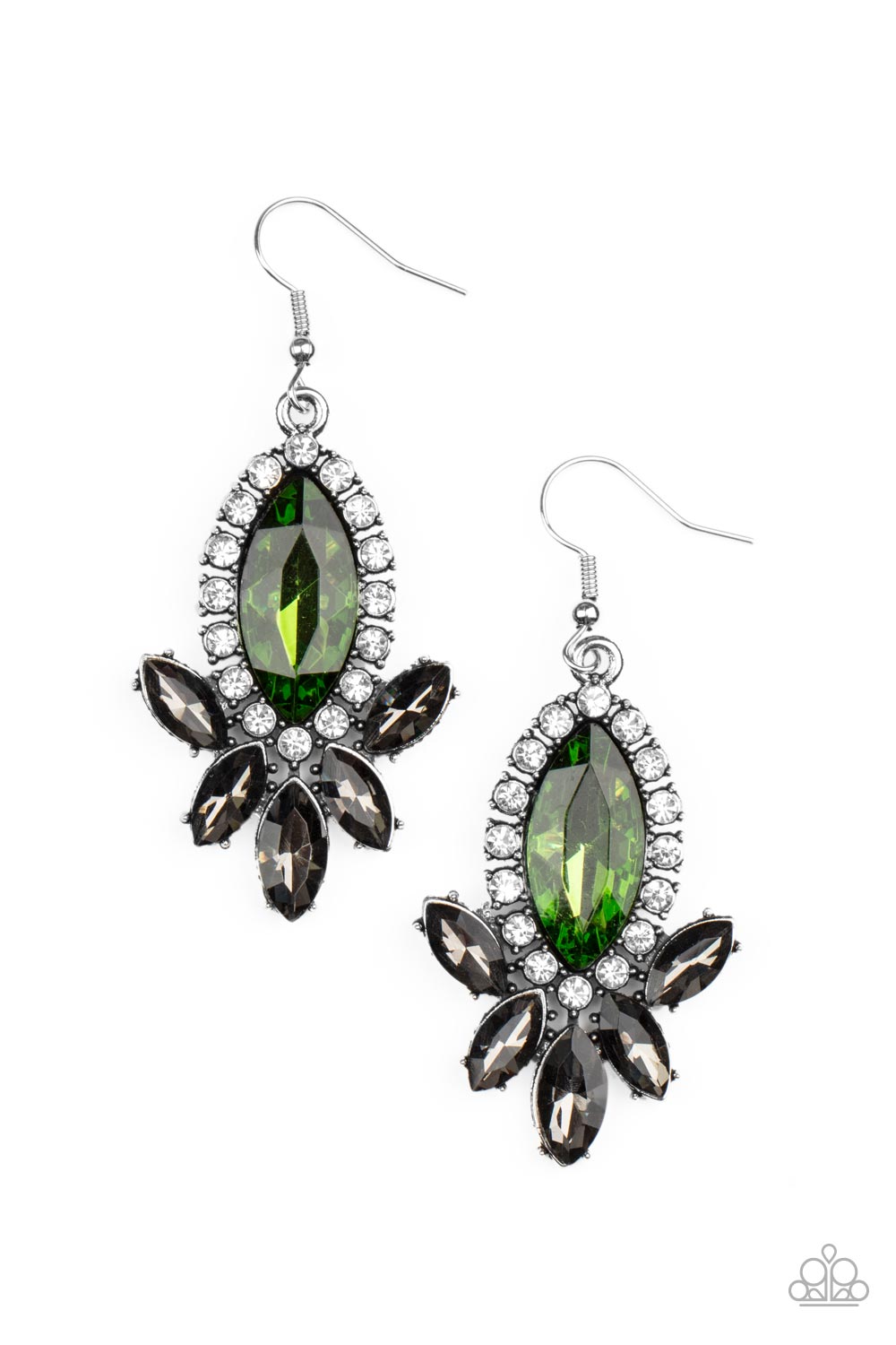 Paparazzi ♥ Serving Up Sparkle - Green ♥ Earrings
