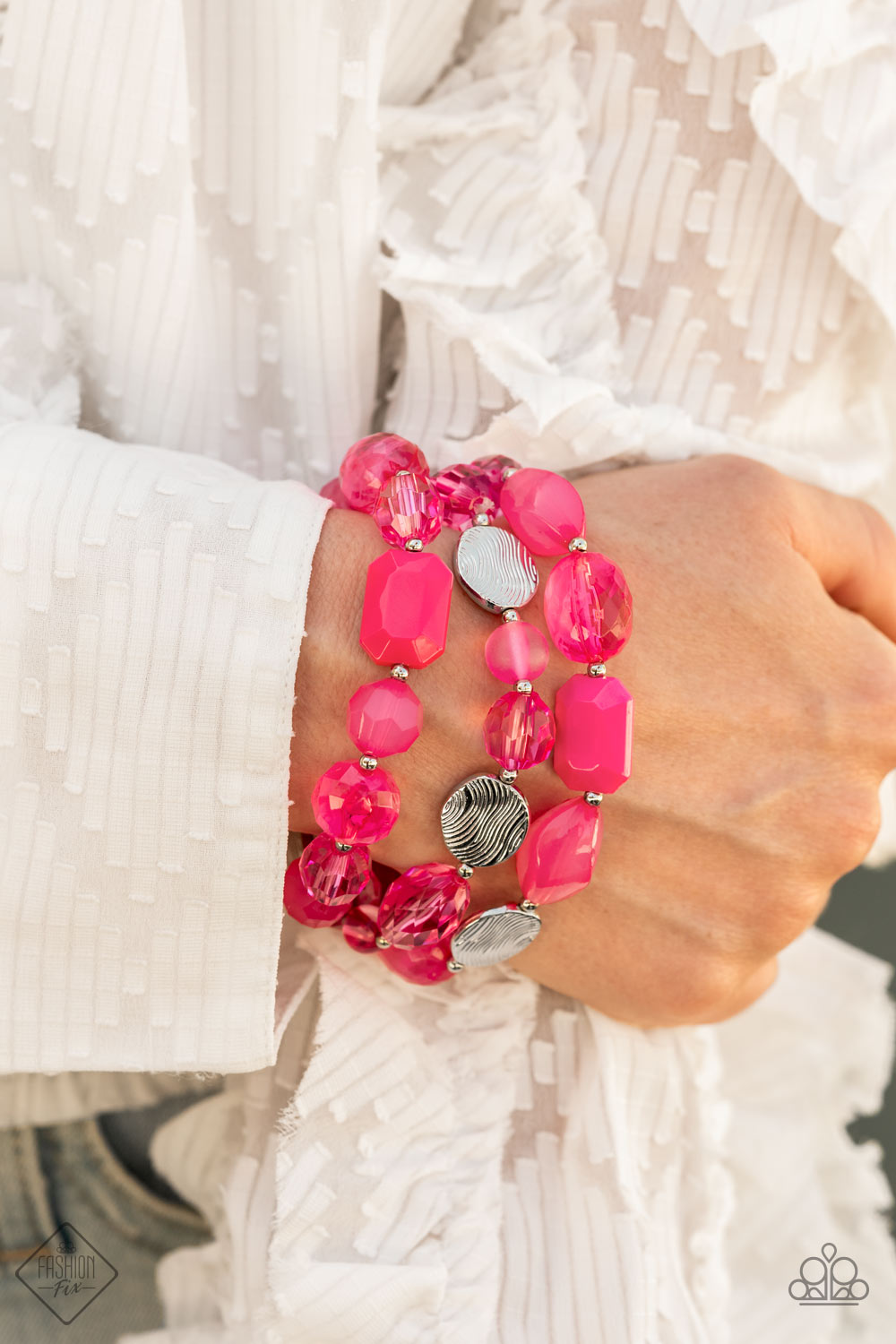 Paparazzi ♥ Oceanside Bliss - Pink ♥ Bracelet
