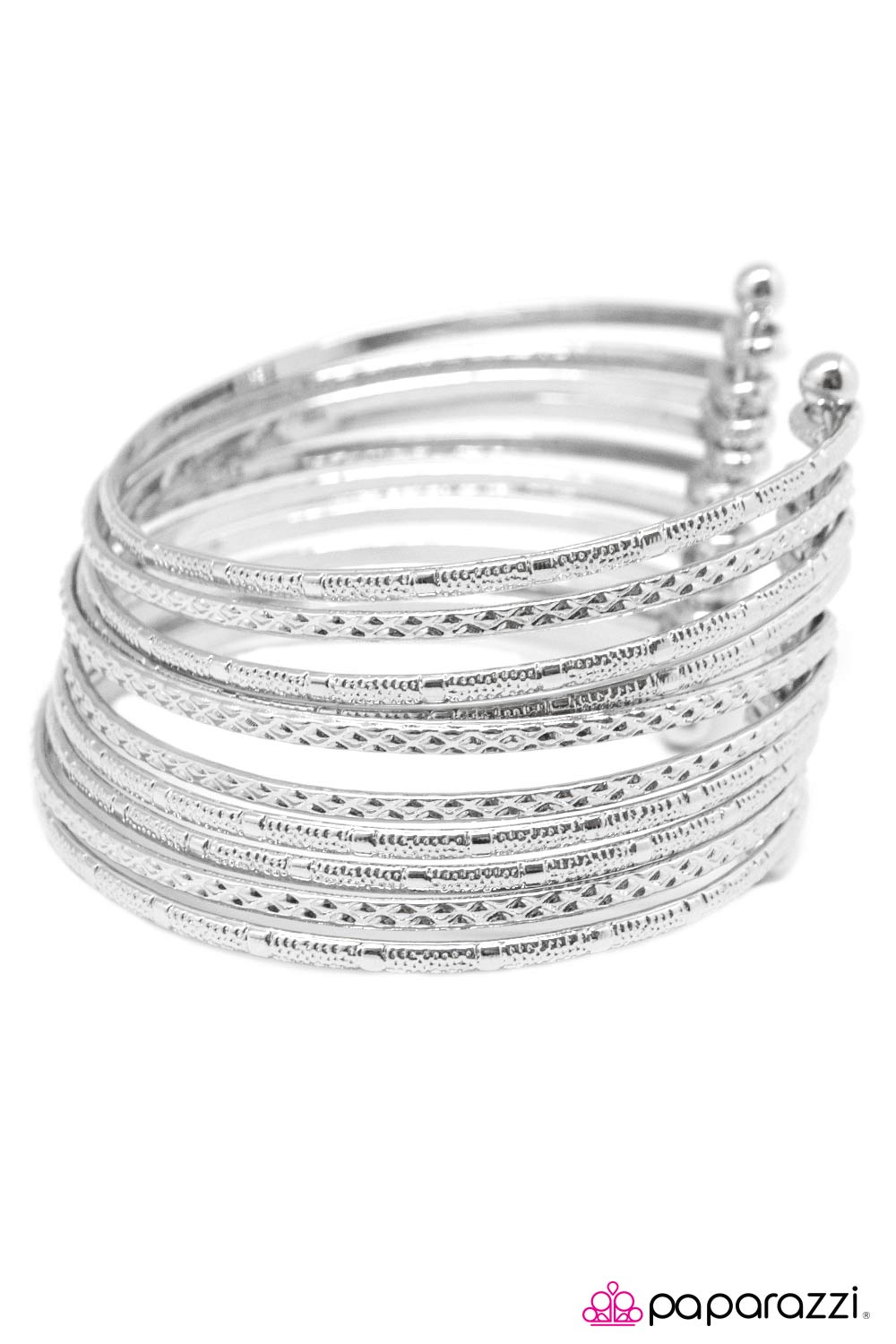 Paparazzi ♥ Bangle Bandit - Silver ♥ Bracelet