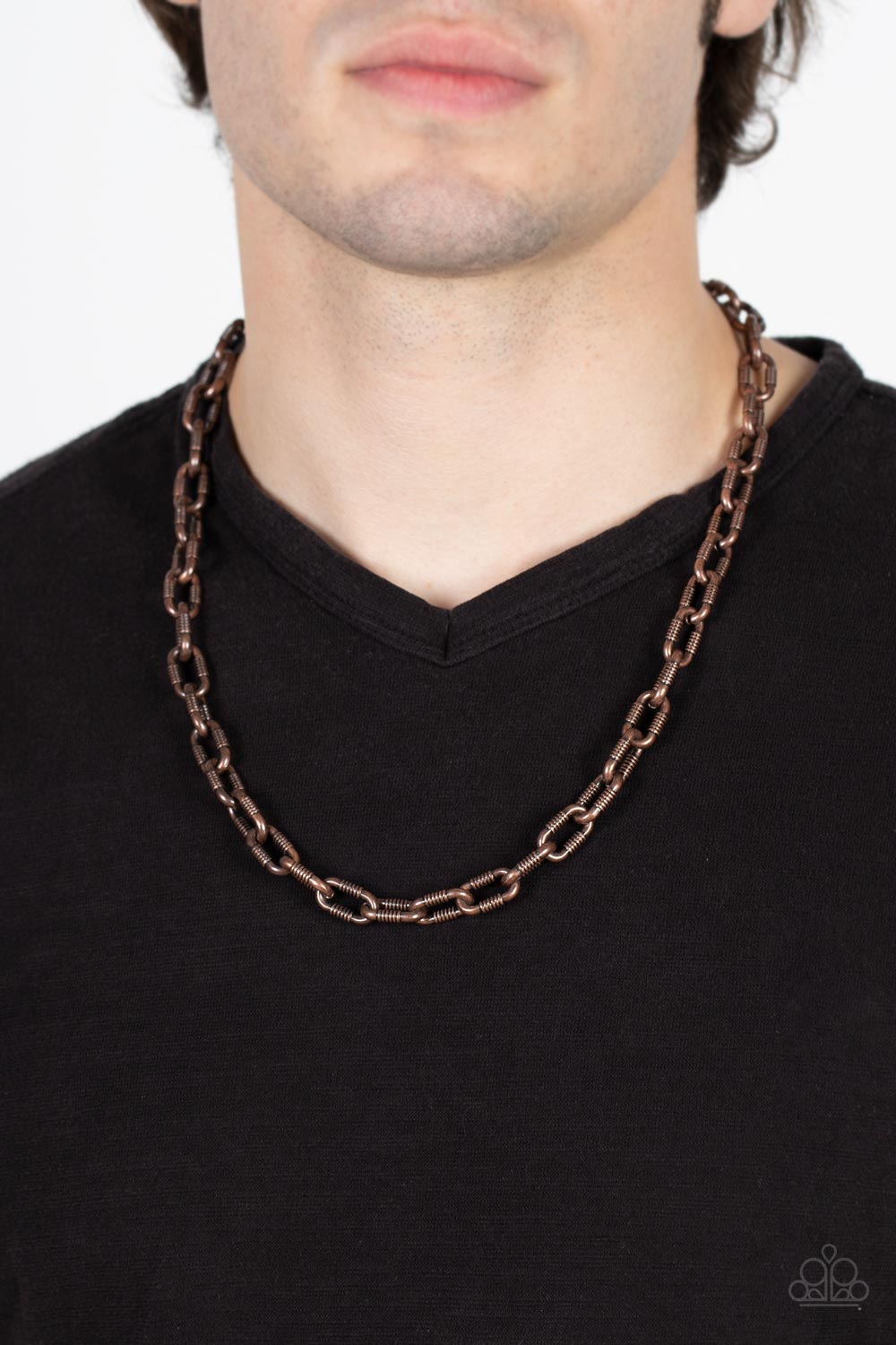 Paparazzi ♥ Rural Recruit - Copper ♥ Mens Necklace