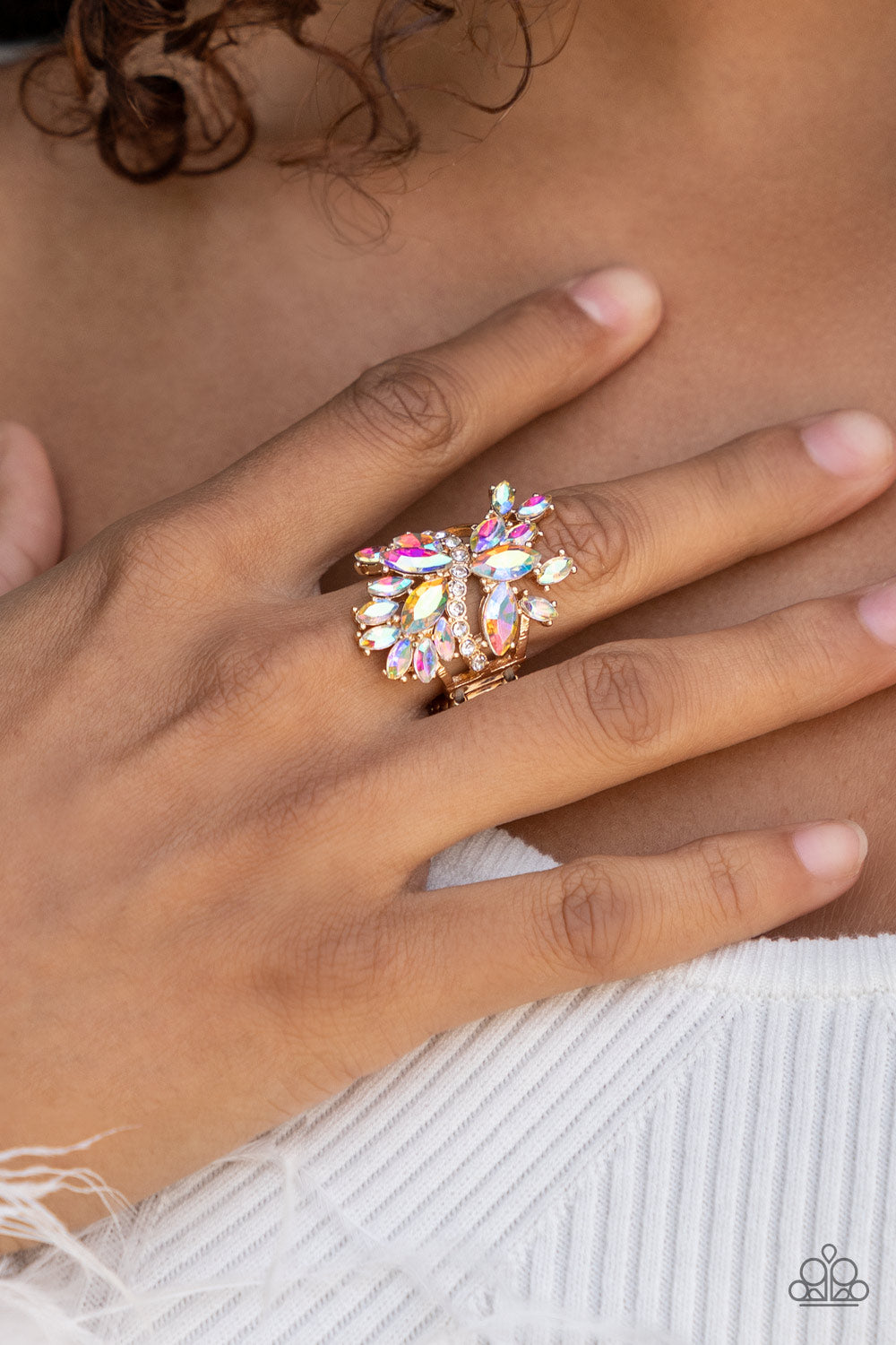 Paparazzi ♥ Flauntable Flare - Gold ♥ Ring