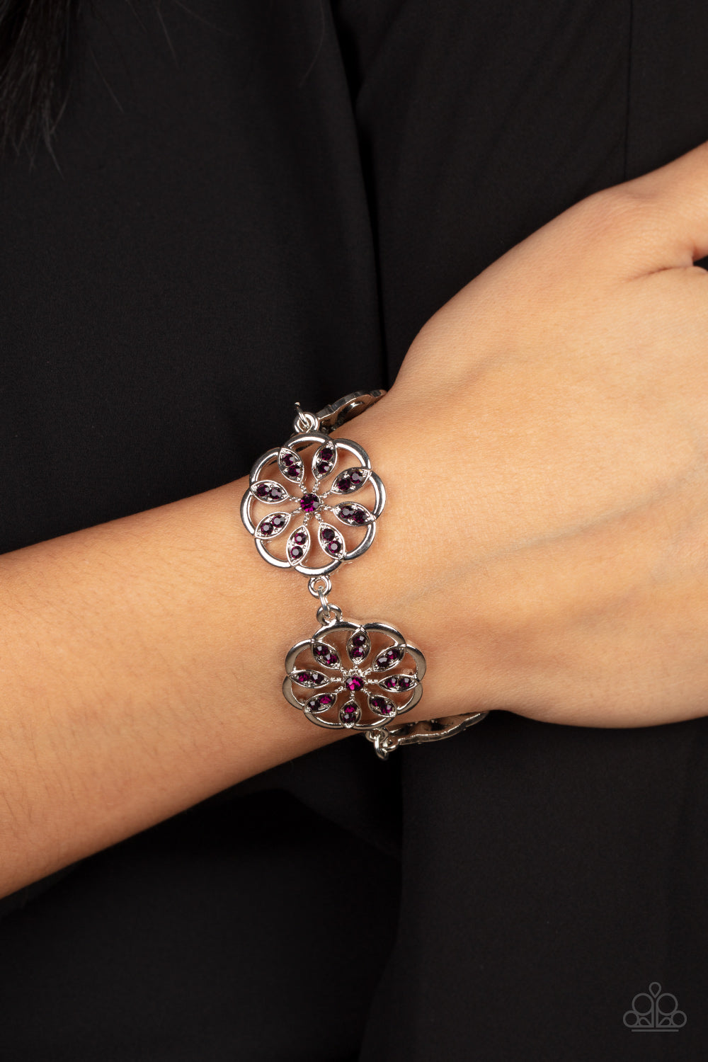 Paparazzi ♥ Blooming Bling - Purple ♥ Bracelet