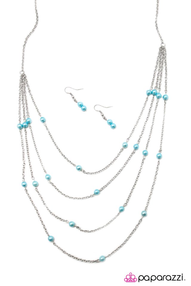 Paparazzi ♥ Its a Small World - Blue ♥ Necklace