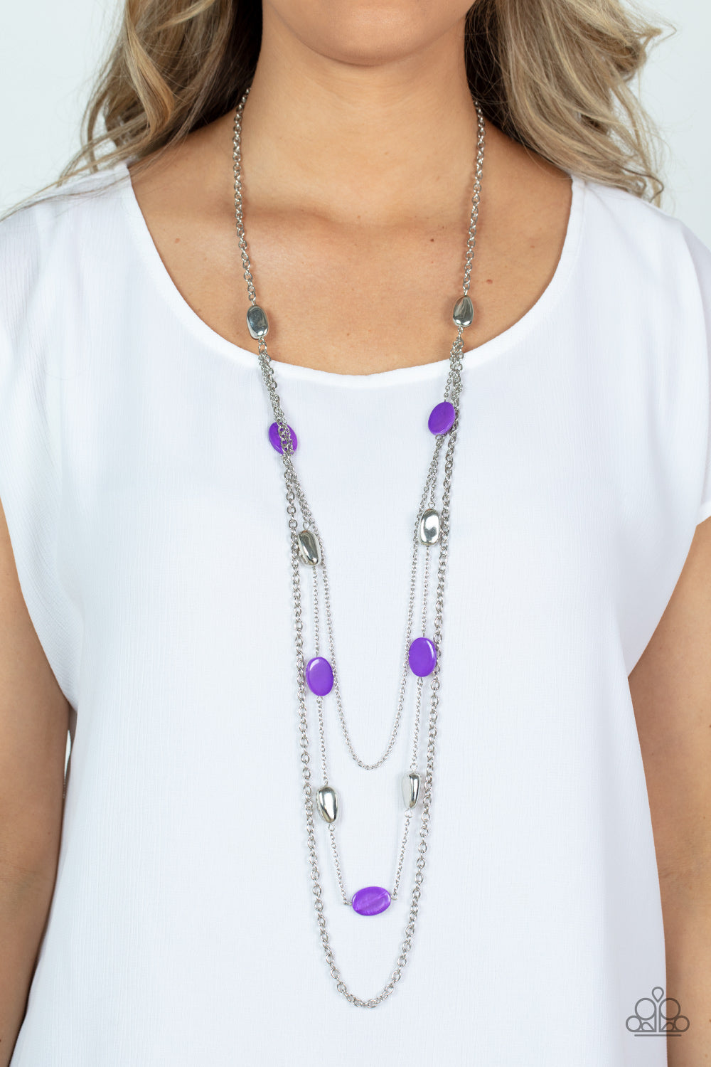 Paparazzi ♥ Barefoot and Beachbound - Purple ♥ Necklace