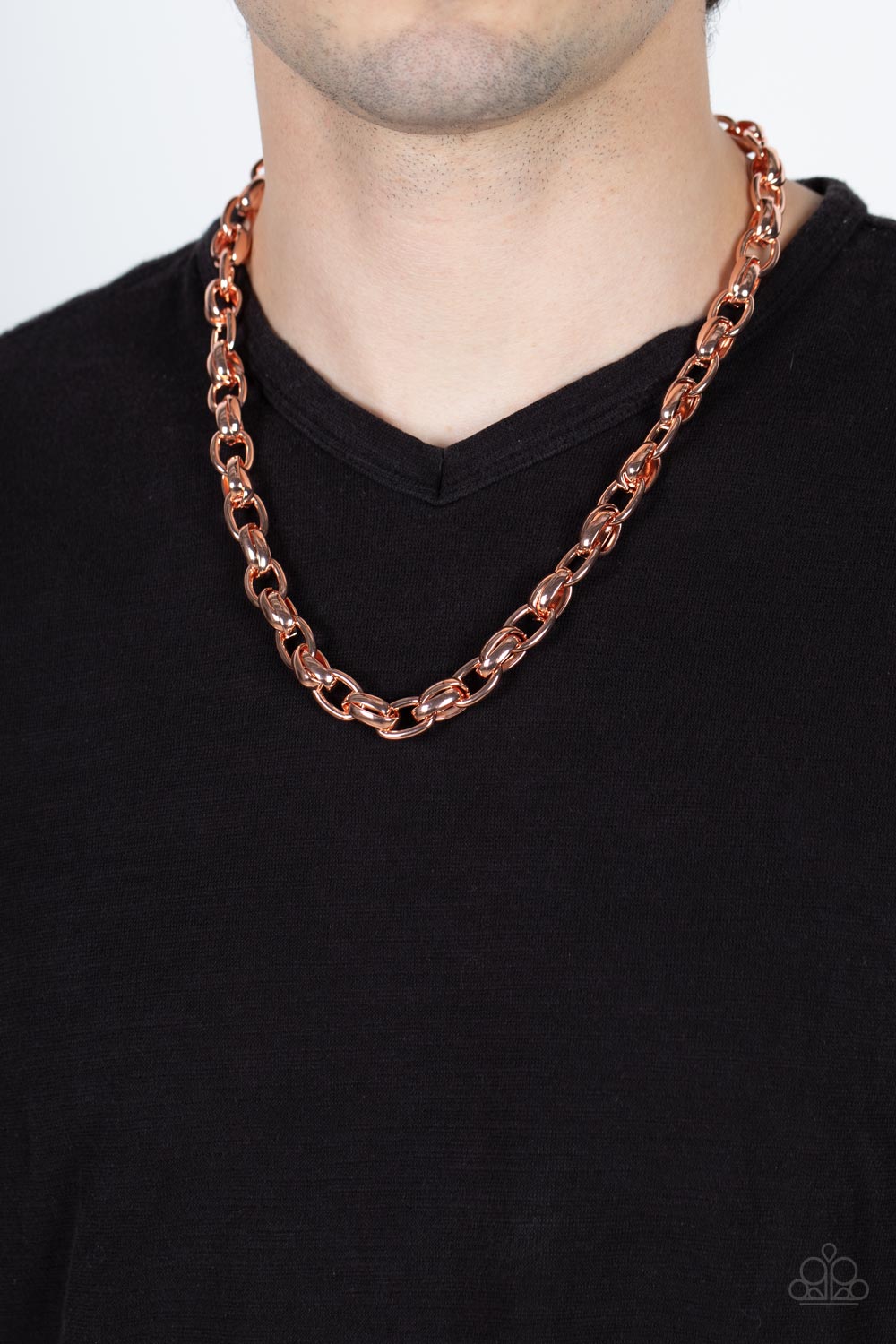Paparazzi ♥ Rookie of the Year - Copper ♥ Mens Necklace